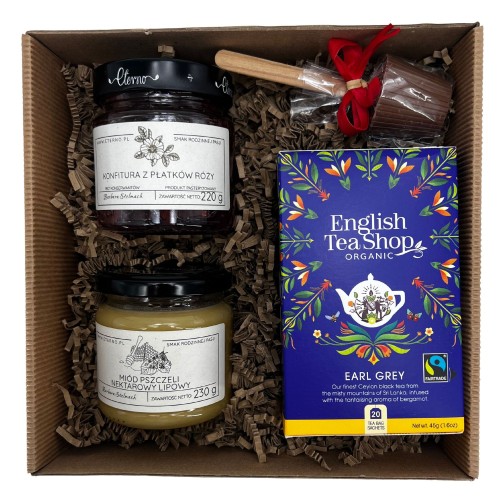 Zestaw z herbatą i miodem