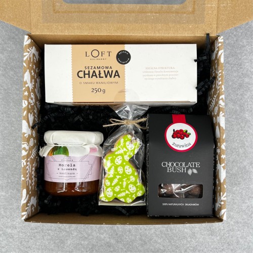 Zestaw wielkanocny z chałwą i konfiturą